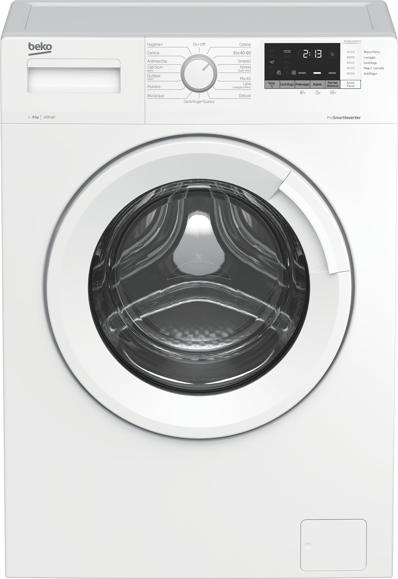 BEKO LAVATRICE 8KG YOUNG SMART C INVERTER 1200GIRI WUX81232WI/IT