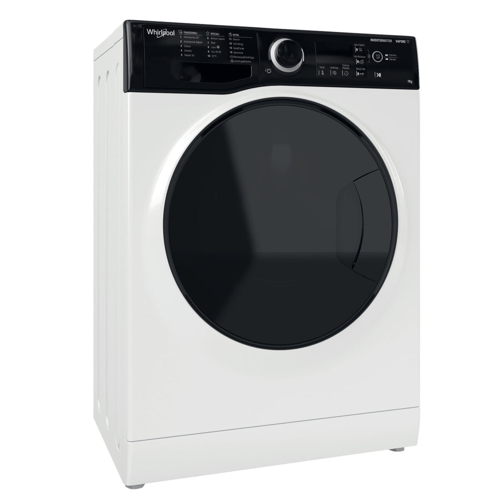 WHIRLPOOL LAVATRICE 7KG SLIM INVERTER VAPORE B 1200 GIRI WSB 725 D IT