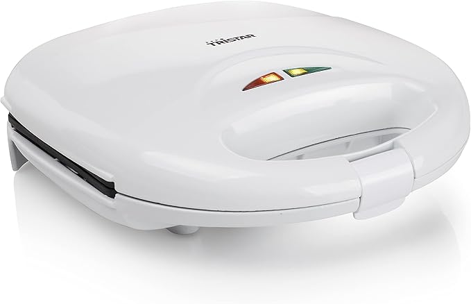 Tristar Tostiera – Piastre grill – Coperchio con bloccaggio – 750 W – Rivestimento antiaderente – Facili da pulire – Con chiusura di sicurezza – SA-3050