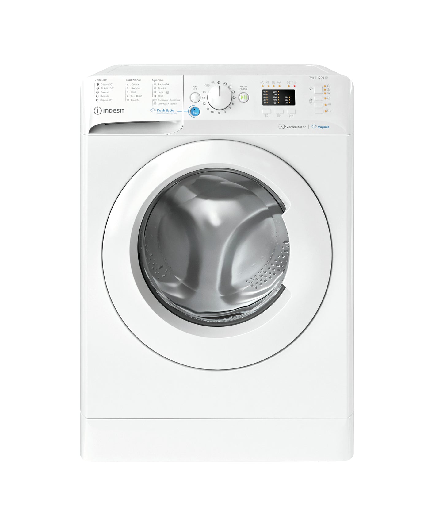 INDESIT LAVATRICE 7KG SLIM VAPORE B 1200GIRI BWSA 7125X WV