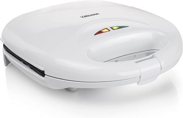 Tristar Tostiera – Piastre grill – Coperchio con bloccaggio – 750 W – Rivestimento antiaderente – Facili da pulire – Con chiusura di sicurezza – SA-3050