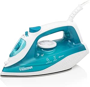 Tristar ST-8300 Ferro da stiro a vapore, 2000 W – Piastra in ceramica, temperatura regolabile, funzione vapore verticale e spray, autopulente, stiratura facile e veloce per risultati perfetti